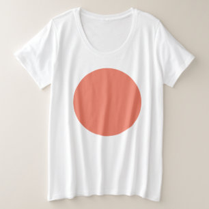 Frühling Sommer Farbe Pfirsich Rosa Große Größe T-Shirt