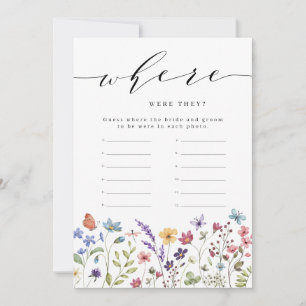 Frühling Sommer Floral Wo waren sie Brautspiel Einladung
