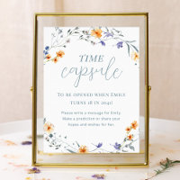 Frühling Sommer Florales Babyshower-Zeitkapsel