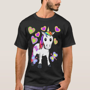 Frühling Sommer Kinder Einhorn Pferde Kind T-Shirt