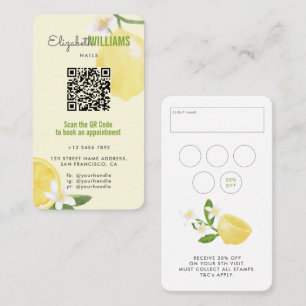 Frühling Sommer Promo Nails QR Code Loyalität & Lo Visitenkarte