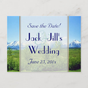 Frühling Tetons, das Save the Date WEDDING ist Ankündigungspostkarte