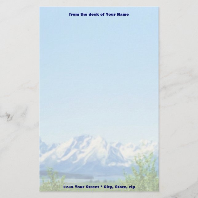 Frühling Tetons VISIONS-Briefpapier Briefpapier (Vorderseite)