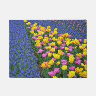 Frühling Tulpen und Bluebells Fußmatte