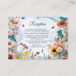 Frühling und Sommer blühen Florals Begleitkarte