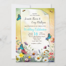 Frühling und Sommer blühen Florals Einladung
