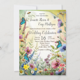 Frühling und Sommer blühen Florals Einladung