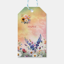 Frühling und Sommer blühen Florals Geschenkanhänger