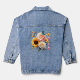 Frühling und Sommer blühen Florals Jeansjacke