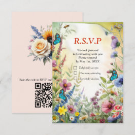Frühling und Sommer blühen Florals RSVP Karte