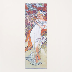 Frühling (vier Jahreszeiten), Alphonse Mucha Yogamatte
