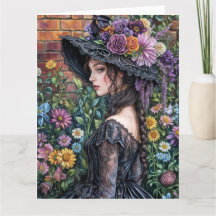 Frühling viktorianischer Goth 2025 Design 3 Karte