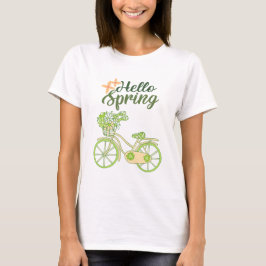 Frühling Vintage Fahrrad Illustration  T-Shirt