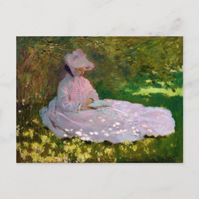 Frühling von Claude Monet (1872) Postkarte (Vorderseite)