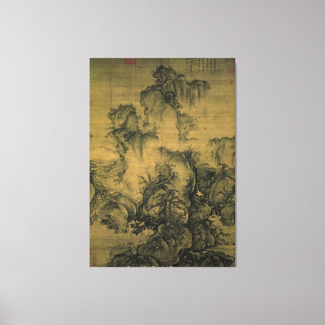 Frühling / von Guo Xi / Leinwanddruck (Vorderseite)