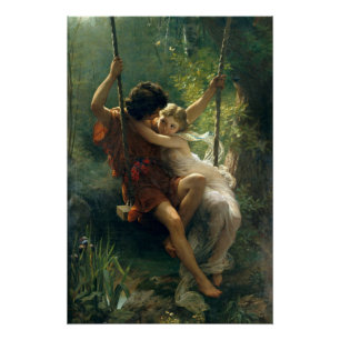 Frühling von Pierre Auguste Cot Poster