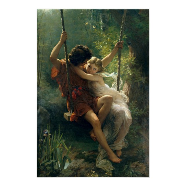 Frühling von Pierre Auguste Cot Poster (Vorderseite)