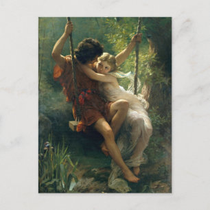 Frühling von Pierre Auguste Cot Postkarte