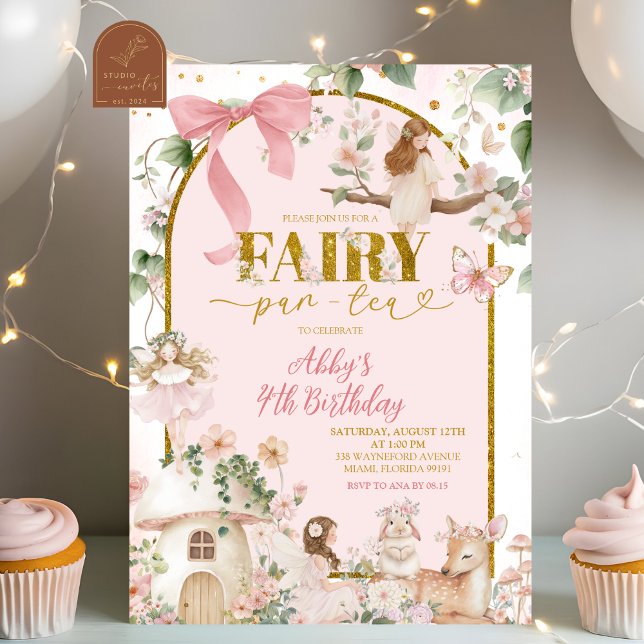 Frühling Wald Teeparty Fee Geburtstag  Einladung (Von Creator hochgeladen)