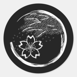 Frühling-Wappen Runder Aufkleber