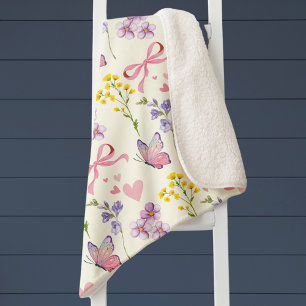 Frühling Wildblume Sherpa Blanket Sherpadecke