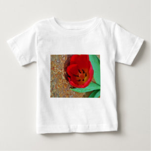 Frühlinggelb und Roter Tulip Baby T-shirt