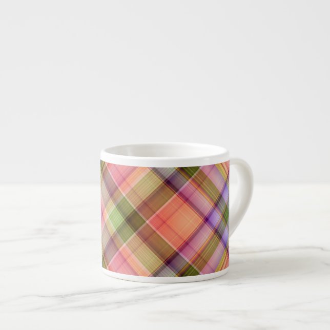 Frühlingkarierte Espresso-Tasse Espressotasse (Vorderseite Rechts)