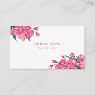 Frühlingrosa Blume Bläserne Cherryblossom Visitenkarte