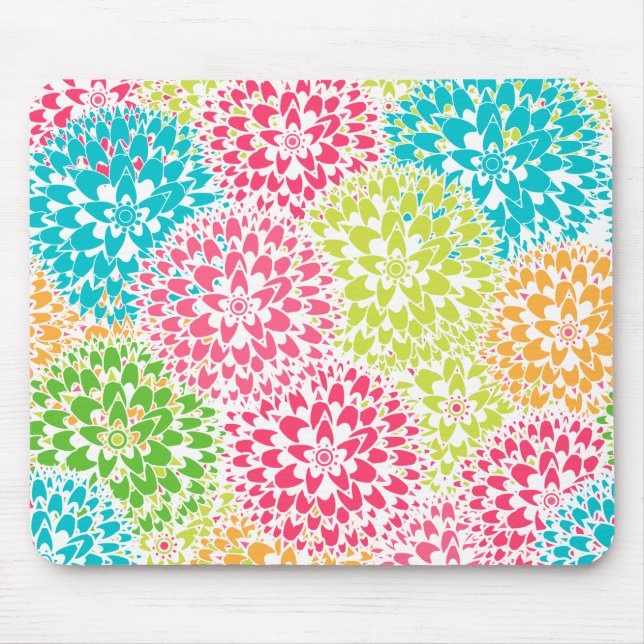 Frühlings-abstrakte Blumen Mousepad (Vorne)