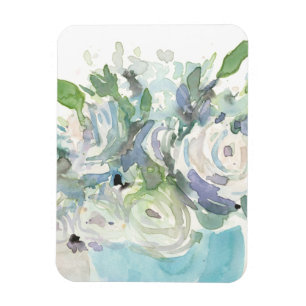 Frühlings-Anordnung - Aquarell-Blumenstrauß Magnet
