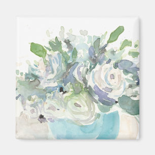 Frühlings-Anordnung - Aquarell-Blumenstrauß Magnet