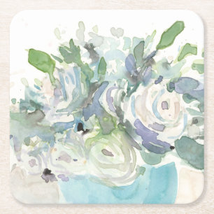 Frühlings-Anordnung - Aquarell-Blumenstrauß Rechteckiger Pappuntersetzer