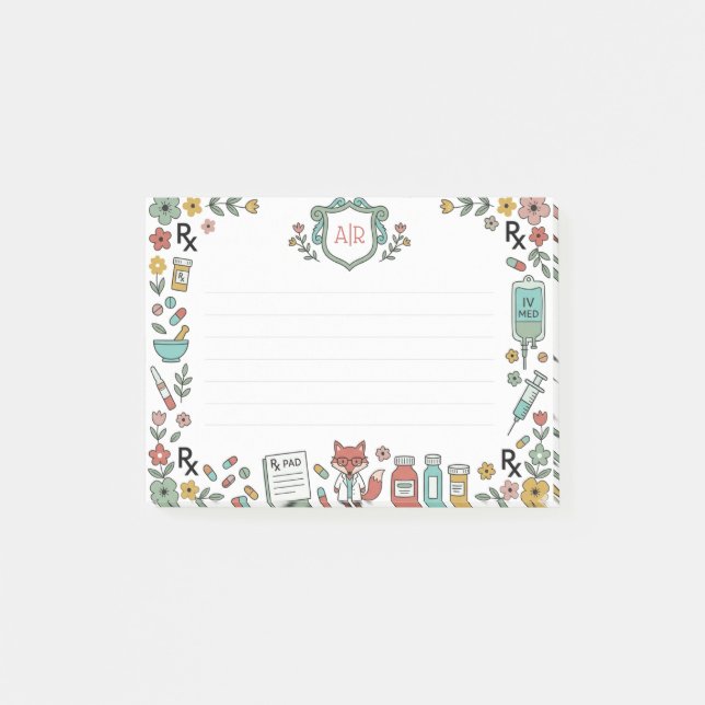 Frühlings-Apotheke Post-it Klebezettel (Vorderseite)