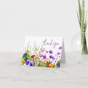 Frühlings-Aquarell-Wildblumen individuell anpassba Karte
