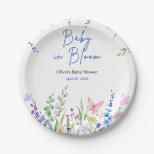 Frühlings-Baby-Party 'Baby in Bloom' Pappteller