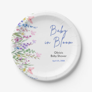 Frühlings-Baby-Party 'Baby in Blüte' Pappteller