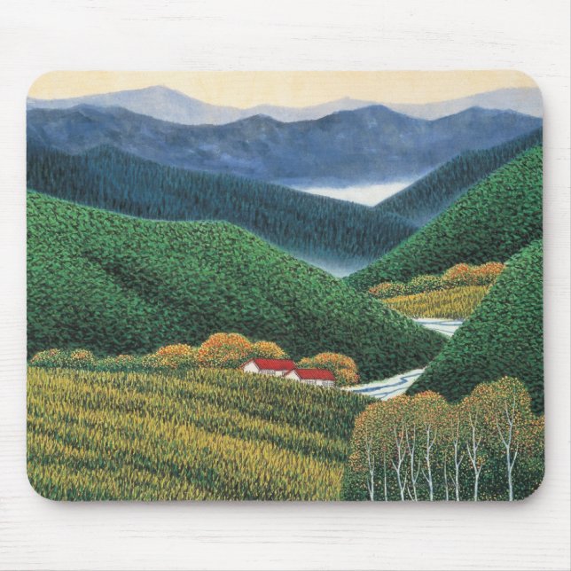 Frühlings-Berge Mousepad (Vorne)