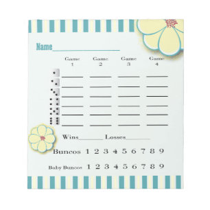 Frühlings-Blume Bunco Kerbe-Blatt-Auflage Notizblock