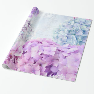 Frühlings-Blumehydrangea-Pastell-Collage Geschenkpapier