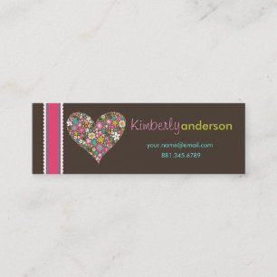 Frühlings-Blumen2 Mini Visitenkarte