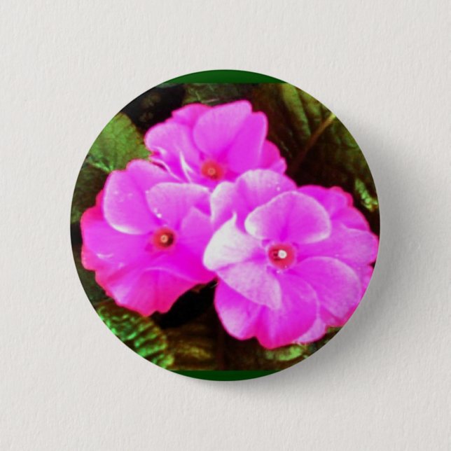 Frühlings-Blumen Button (Vorderseite)