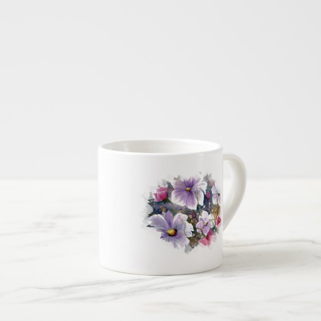 FRÜHLINGS-BLUMEN ESPRESSOTASSE (Vorderseite Rechts)