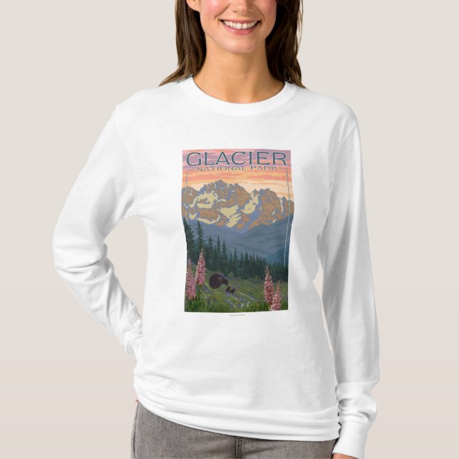 Frühlings-Blumen - Gletscher-Nationalpark, M.Ü. T-Shirt (Vorderseite)