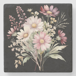 Frühlings-Blumen-Hochzeit Steinuntersetzer