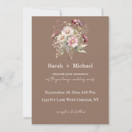 Frühlings-Blumen-Hochzeitseinladung Einladung