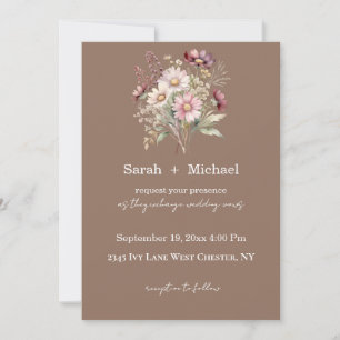 Frühlings-Blumen-Hochzeitseinladung Einladung