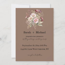 Frühlings-Blumen-Hochzeitseinladung Einladung