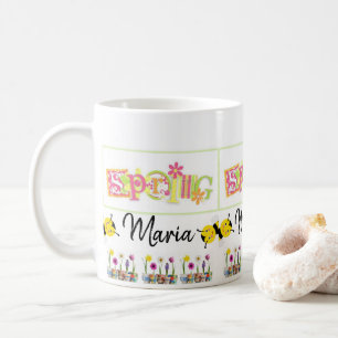 Frühlings-Blumen-Hummel-Tasse Kaffeetasse