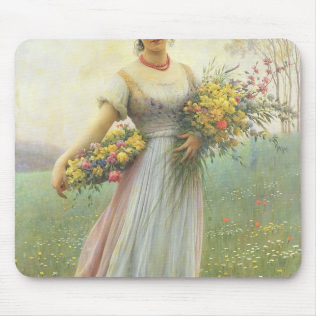 Frühlings-Blumen Mousepad (Vorne)