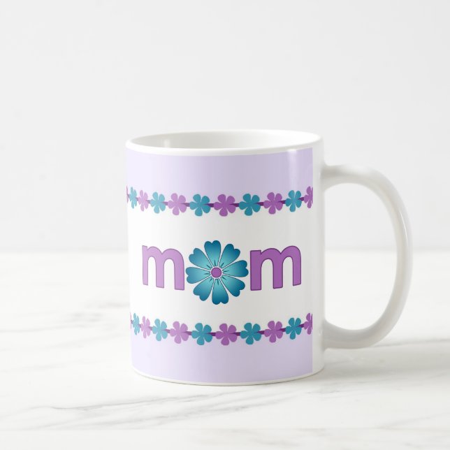 Frühlings-Blumen-Tasse der Mutter Tageslila Kaffeetasse (Rechts)